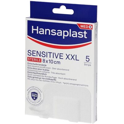 Hansaplast Sensitive XXL Stérile 8 x 10 cm Pansement(S) 5 pc(s) - Publicité Hansaplast Sensitive XXL Stérile 8 x 10 cm Pansement(S) 5 pc(s) - Publicité