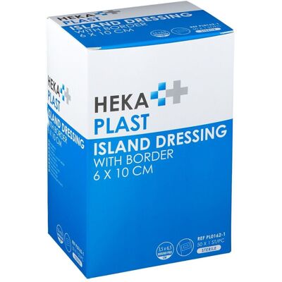 HEKA PLAST ISLAND DRESSING With border 6 x 10 cm Pansement(S) 50 pc(s) - Publicité HEKA PLAST ISLAND DRESSING With border 6 x 10 cm Pansement(S) 50 pc(s) - Publicité