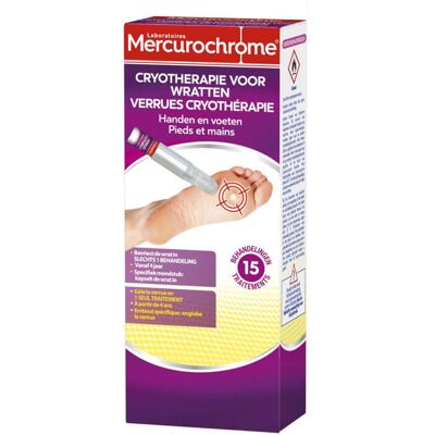Mercurochrome® Verrues Cryothérapie Autre 1 pc(s) - Publicité Mercurochrome® Verrues Cryothérapie Autre 1 pc(s) - Publicité