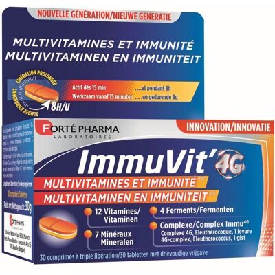 Forté Pharma Immuvit 4G Comprimé(S) 30 pc(s) - Publicité Forté Pharma Immuvit 4G Comprimé(S) 30 pc(s) - Publicité