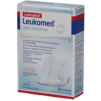 Leukomed® Skin Sensitive Stérile 5 cm x 7,2 71239-08 Pansement(S) 10 pc(s) - Publicité Leukomed® Skin Sensitive Stérile 5 cm x 7,2 71239-08 Pansement(S) 10 pc(s) - Publicité