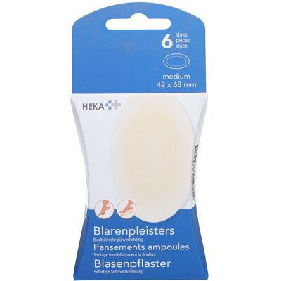 Heka Blarenpleisters Medium 42 x 68 mm Pansement(S) 6 pc(s) - Publicité Heka Blarenpleisters Medium 42 x 68 mm Pansement(S) 6 pc(s) - Publicité