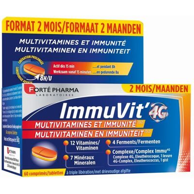 Forté Pharma Immuvit 4G Comprimé(S) 60 pc(s) - Publicité Forté Pharma Immuvit 4G Comprimé(S) 60 pc(s) - Publicité