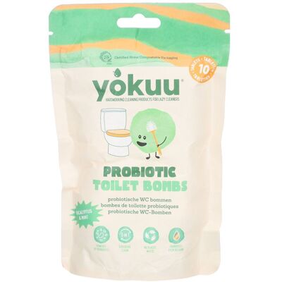 Yokuu Bombes Probiotiques pour WC Eucalyptus & Menthe Produit(S) Nettoyant(S) 10 pc(s) - Publicité Yokuu Bombes Probiotiques pour WC Eucalyptus & Menthe Produit(S) Nettoyant(S) 10 pc(s) - Publicité
