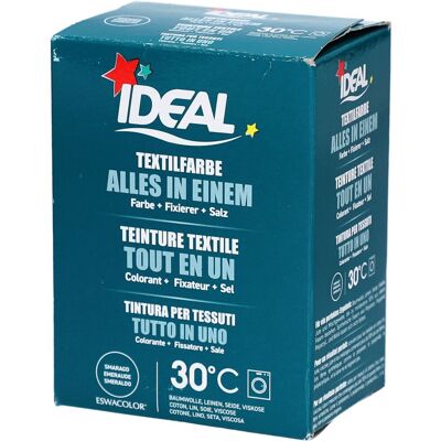 IDEAL Teinture Textile Tout en un Emeraude Poudre 230 g - Publicité IDEAL Teinture Textile Tout en un Emeraude Poudre 230 g - Publicité