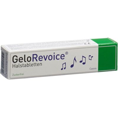 GeloRevoice® Comprimés à sucer Cassis-Menthol Comprimé(S) Pour La Gorge 20 pc(s) - Publicité GeloRevoice® Comprimés à sucer Cassis-Menthol Comprimé(S) Pour La Gorge 20 pc(s) - Publicité