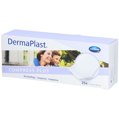 HARTMANN Dermaplast® Compress Plus 7,5 x 20 cm Compresses 25 pc(s) - Publicité HARTMANN Dermaplast® Compress Plus 7,5 x 20 cm Compresses 25 pc(s) - Publicité