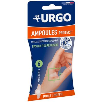 URGO Ampoules Traitement Doigts & Orteils 6,1 x 2,5 cm Pansement(S) 6 pc(s) - Publicité URGO Ampoules Traitement Doigts & Orteils 6,1 x 2,5 cm Pansement(S) 6 pc(s) - Publicité