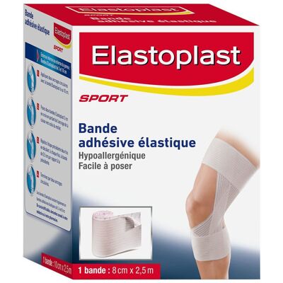 Elastoplast bande adhésive élastique 2,5m x 8cm Serviette hygienique 1 pc(s) - Publicité Elastoplast bande adhésive élastique 2,5m x 8cm Serviette hygienique 1 pc(s) - Publicité