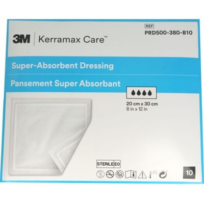 3M™ Kerramax Care™ Pansement superabsorbant 20 x 30 cm Pansement(S) 10 pc(s) - Publicité 3M™ Kerramax Care™ Pansement superabsorbant 20 x 30 cm Pansement(S) 10 pc(s) - Publicité