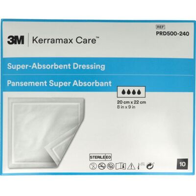 3M™ Kerramax Care™ Pansement superabsorbant 20 x 22 cm Pansement(S) 10 pc(s) - Publicité 3M™ Kerramax Care™ Pansement superabsorbant 20 x 22 cm Pansement(S) 10 pc(s) - Publicité
