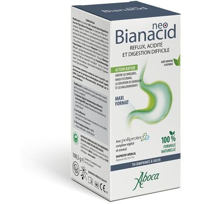 Aboca NeoBianacid Menthe - Brûlures d'estomac & Reflux - Aide Digestive - Publicité Aboca NeoBianacid Menthe - Brûlures d'estomac & Reflux - Aide Digestive - Publicité