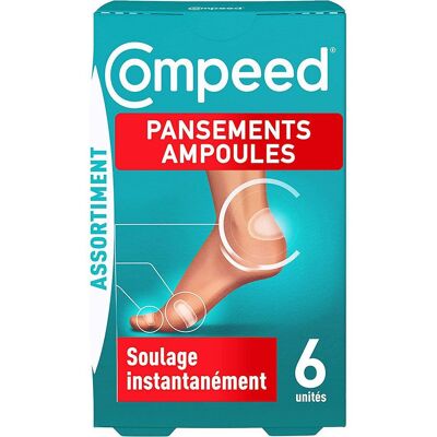 Assortiment Pansements Ampoules Compeed x6 - Pansements - Publicité Assortiment Pansements Ampoules Compeed x6 - Pansements - Publicité