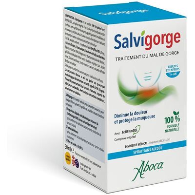 Aboca Salvigorge Spray Sans Alcool 30 ml - Publicité Aboca Salvigorge Spray Sans Alcool 30 ml - Publicité
