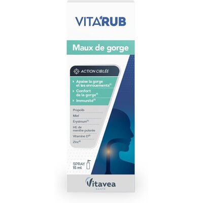 PDM to be maintained VITAVEA Vita'Rub Maux de Gorge Spray 15 ml - Publicité PDM to be maintained VITAVEA Vita'Rub Maux de Gorge Spray 15 ml - Publicité
