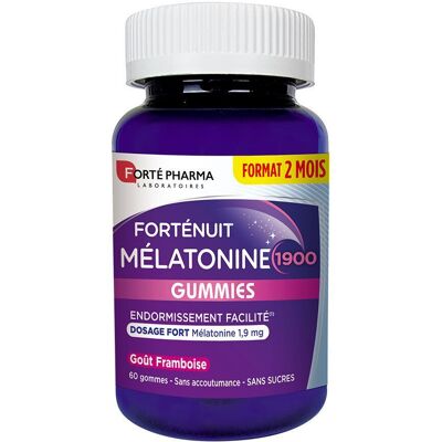 PDM to be maintained Forté Pharma FortéNuit Mélatonine 1900 Bonbon(S) 60 pc(s) - Publicité PDM to be maintained Forté Pharma FortéNuit Mélatonine 1900 Bonbon(S) 60 pc(s) - Publicité