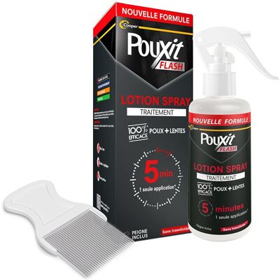 Cooper Pouxit Flash Lotion Spray Anti-Poux & Lentes Solution(S) 300 ml - Publicité Cooper Pouxit Flash Lotion Spray Anti-Poux & Lentes Solution(S) 300 ml - Publicité