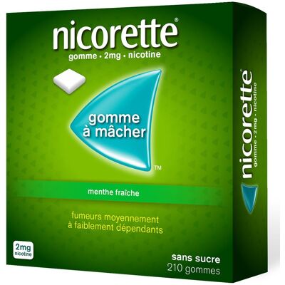 Nicorette® Gomme 2 mg Menthe fraiche sans sucre Gummies 210 pc(s) - Publicité Nicorette® Gomme 2 mg Menthe fraiche sans sucre Gummies 210 pc(s) - Publicité