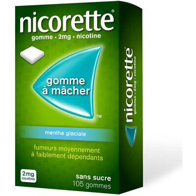 Nicorette® menthe glaciale s/s 2 mg Gummies 105 pc(s) - Publicité Nicorette® menthe glaciale s/s 2 mg Gummies 105 pc(s) - Publicité