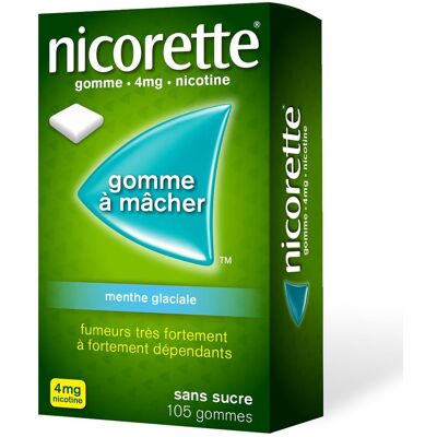 Nicorette® menthe glaciale s/s 4 mg Gummies 105 pc(s) - Publicité Nicorette® menthe glaciale s/s 4 mg Gummies 105 pc(s) - Publicité