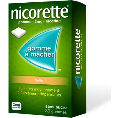 Nicorette® fruits s/s 2 mg Gummies 30 pc(s) - Publicité Nicorette® fruits s/s 2 mg Gummies 30 pc(s) - Publicité