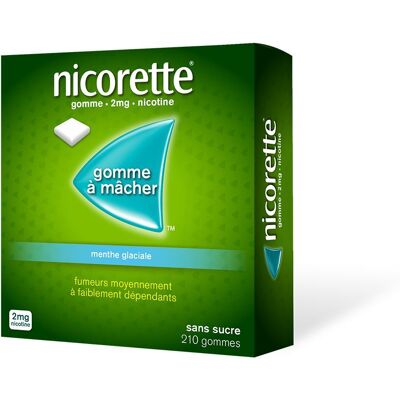 Nicorette® menthe glaciale s/s 2 mg Gummies 210 pc(s) - Publicité Nicorette® menthe glaciale s/s 2 mg Gummies 210 pc(s) - Publicité