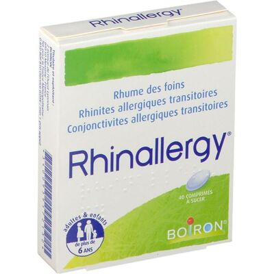 Boiron Rhinallergy - 40 Comprimés - Rinite allergique - Publicité Boiron Rhinallergy - 40 Comprimés - Rinite allergique - Publicité
