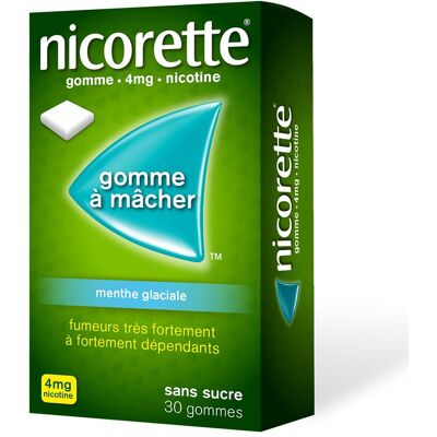 Nicorette® menthe glaciale s/s 4 mg Gummies 30 pc(s) - Publicité Nicorette® menthe glaciale s/s 4 mg Gummies 30 pc(s) - Publicité