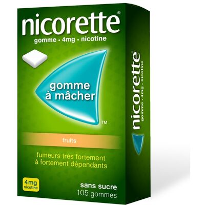 Nicorette® fruits s/s 4 mg Gummies 105 pc(s) - Publicité Nicorette® fruits s/s 4 mg Gummies 105 pc(s) - Publicité