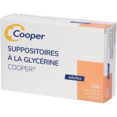 COOPER - Suppositoires à la glycérine Adultes Boite 100 suppositoires Suppositoire(S) Pour pc(s) - Publicité COOPER - Suppositoires à la glycérine Adultes Boite 100 suppositoires Suppositoire(S) Pour pc(s) - Publicité