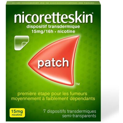 Patch à la Nicotine Nicorette - 15mg, 16h, 7 Patches - Arrêt du tabac - Publicité Patch à la Nicotine Nicorette - 15mg, 16h, 7 Patches - Arrêt du tabac - Publicité