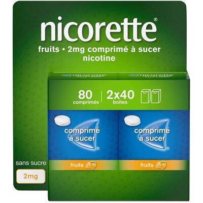 NICORETTE® Comprimé à sucer Fruits 2 mg/BT 80 Comprimé(S) À Sucer pc(s) - Publicité NICORETTE® Comprimé à sucer Fruits 2 mg/BT 80 Comprimé(S) À Sucer pc(s) - Publicité