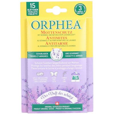 Orphea - ORPHEA - Géraniol lavande - Pour tiroirs - Anti-mite - Publicité Orphea - ORPHEA - Géraniol lavande - Pour tiroirs - Anti-mite - Publicité