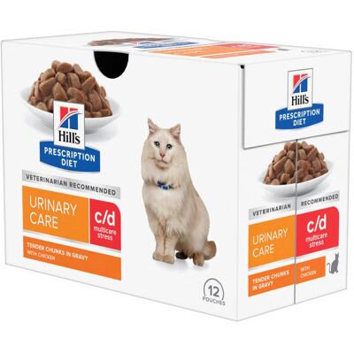 Hills Hill's Prescription Diet C/D Urinary Stress Chat au Poulet Sachet(S) 12x85 g - Publicité Hills Hill's Prescription Diet C/D Urinary Stress Chat au Poulet Sachet(S) 12x85 g - Publicité