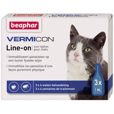 beaphar® VERMICON Line-on pour chats Pipette(S) Unidose(S) 3x1 ml - Publicité beaphar® VERMICON Line-on pour chats Pipette(S) Unidose(S) 3x1 ml - Publicité