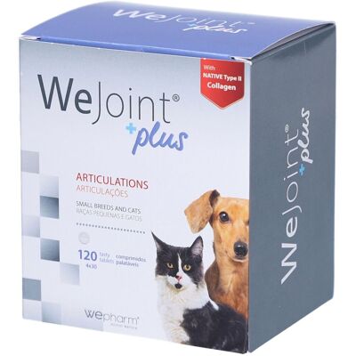 Wepharm WeJoint Plus Petites Race & Chats - Complément pour la santé des articulations - Publicité Wepharm WeJoint Plus Petites Race & Chats - Complément pour la santé des articulations - Publicité