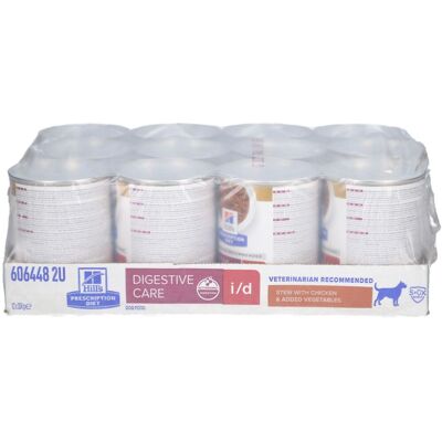 Hills Hill's Prescription Diet I/D Canine Digestive Support Chicken & Veg Aliment 12x354 g - Publicité Hills Hill's Prescription Diet I/D Canine Digestive Support Chicken & Veg Aliment 12x354 g - Publicité