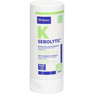Shampoing Sebolytic VIRBAC pour peau grasse avec pellicules - Dermatologique 250ml - Publicité Shampoing Sebolytic VIRBAC pour peau grasse avec pellicules - Dermatologique 250ml - Publicité