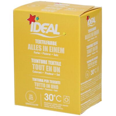 Ideal® Textilfarbe Gelb Tout en un pour machines à laver Poudre 230 g - Publicité Ideal® Textilfarbe Gelb Tout en un pour machines à laver Poudre 230 g - Publicité