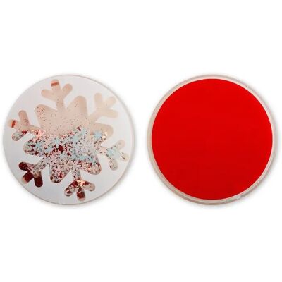 Sticker Muvit Life Snowflake Rouge TU - Publicité Sticker Muvit Life Snowflake Rouge TU - Publicité