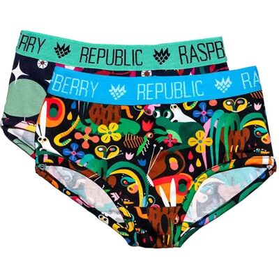 Culotte femme Raspberry Republic (x2) Noir S - Publicité Culotte femme Raspberry Republic (x2) Noir S - Publicité