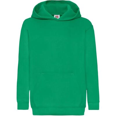 Sweatshirt à capuche enfant Fruit of the Loom Classic Vert 5/6 ans - Publicité Sweatshirt à capuche enfant Fruit of the Loom Classic Vert 5/6 ans - Publicité