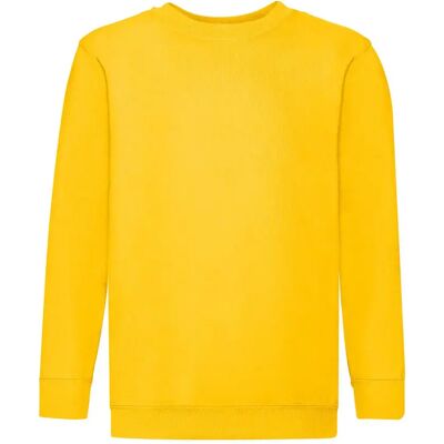 Sweatshirt enfant Fruit of the Loom Classic Jaune 3/4 ans - Publicité Sweatshirt enfant Fruit of the Loom Classic Jaune 3/4 ans - Publicité