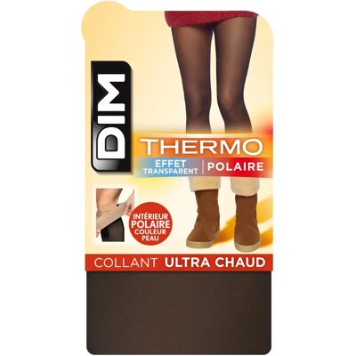 Collant polaire femme DIM effet transparent Thermal 80D Noir Taille 1/2 - Publicité Collant polaire femme DIM effet transparent Thermal 80D Noir Taille 1/2 - Publicité