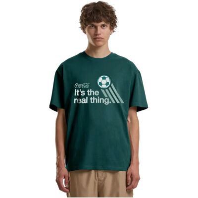 T-shirt Merchcode Coca Cola The Real Thing Football Vert M - Publicité T-shirt Merchcode Coca Cola The Real Thing Football Vert M - Publicité