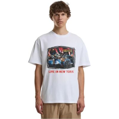 T-shirt Merchcode Nirvana Nevermind York Blanc M - Publicité T-shirt Merchcode Nirvana Nevermind York Blanc M - Publicité