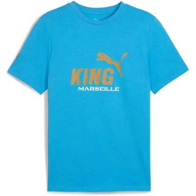Puma T-shirt logo OM King 2025/26 Bleu L - Publicité Puma T-shirt logo OM King 2025/26 Bleu L - Publicité