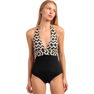 Maillot de bain 1 pièce femme Admas Waves Noir 38 - Publicité Maillot de bain 1 pièce femme Admas Waves Noir 38 - Publicité