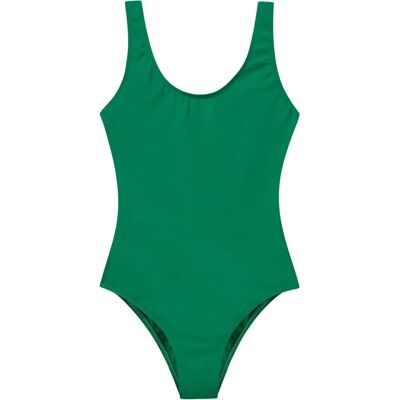 Maillot de bain 1 pièce à échancrure haute femme H2O Tornø Vert L - Publicité Maillot de bain 1 pièce à échancrure haute femme H2O Tornø Vert L - Publicité