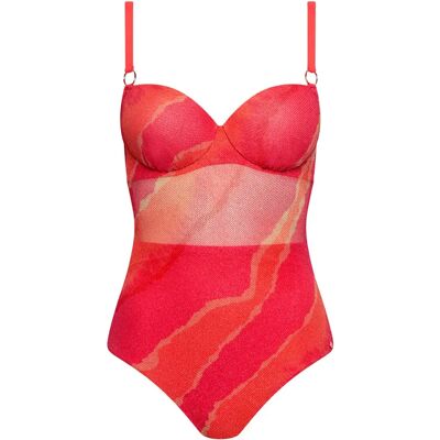 Maillot de bain 1 pièce préformé femme Lisca Atlantida Orange 40E - Publicité Maillot de bain 1 pièce préformé femme Lisca Atlantida Orange 40E - Publicité